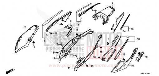 SEITENABDECKUNG (1) CRF1100DL de 2020